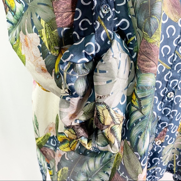 Johnny Was Abina Blouse Silk Floral Ling Sleeve 2X - Picture 7 of 14